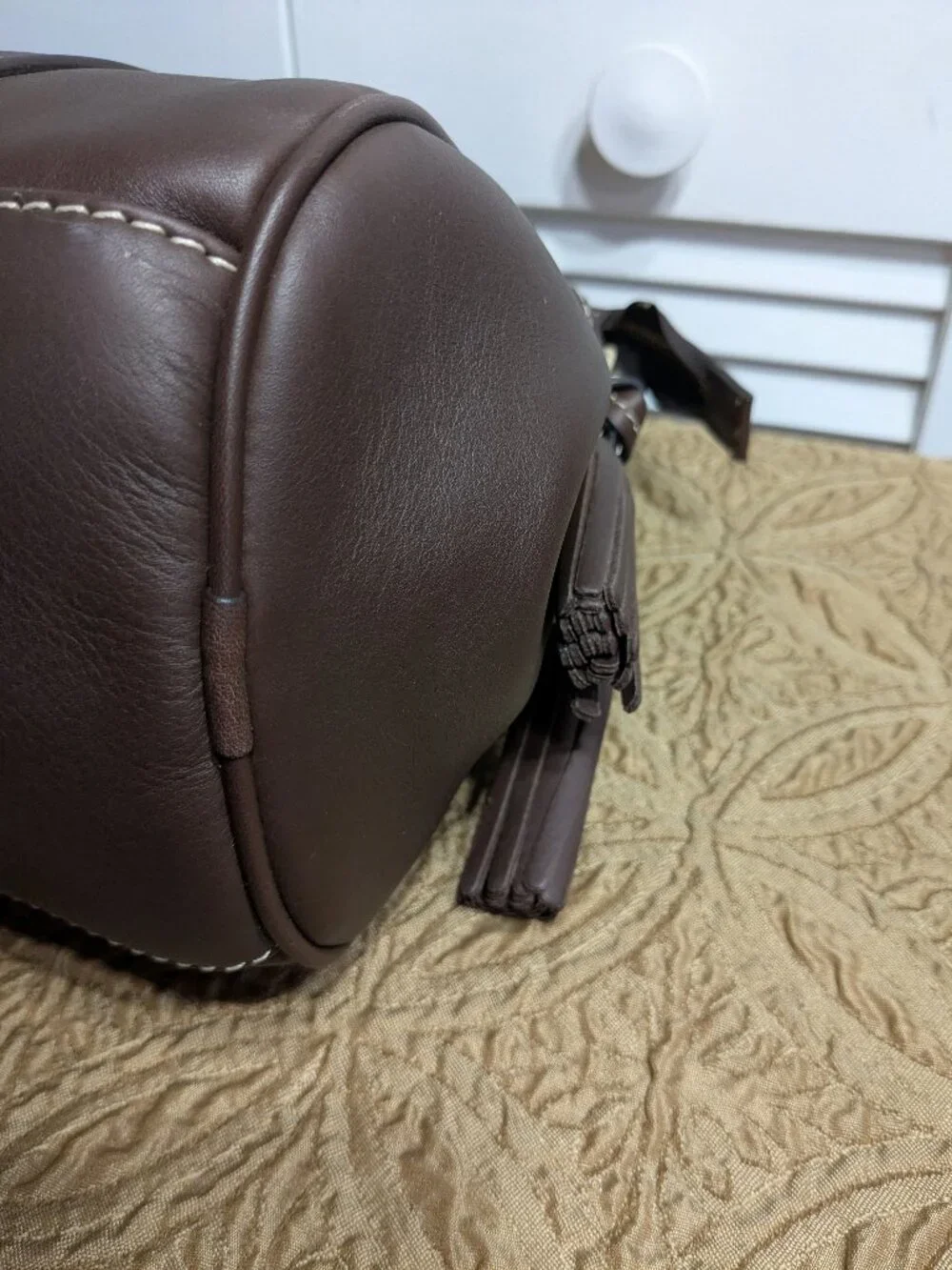 Dooney & Bourke Leather Satchel Dark Brown